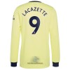 Officiële Voetbalshirt Arsenal Alexandre Lacazette 9 Uit 2021-22 Lange Mouw - Heren
